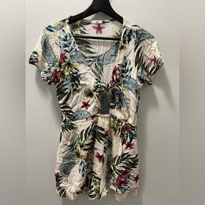 Ardene Green and Pink Cut Out Tie Front Rompers